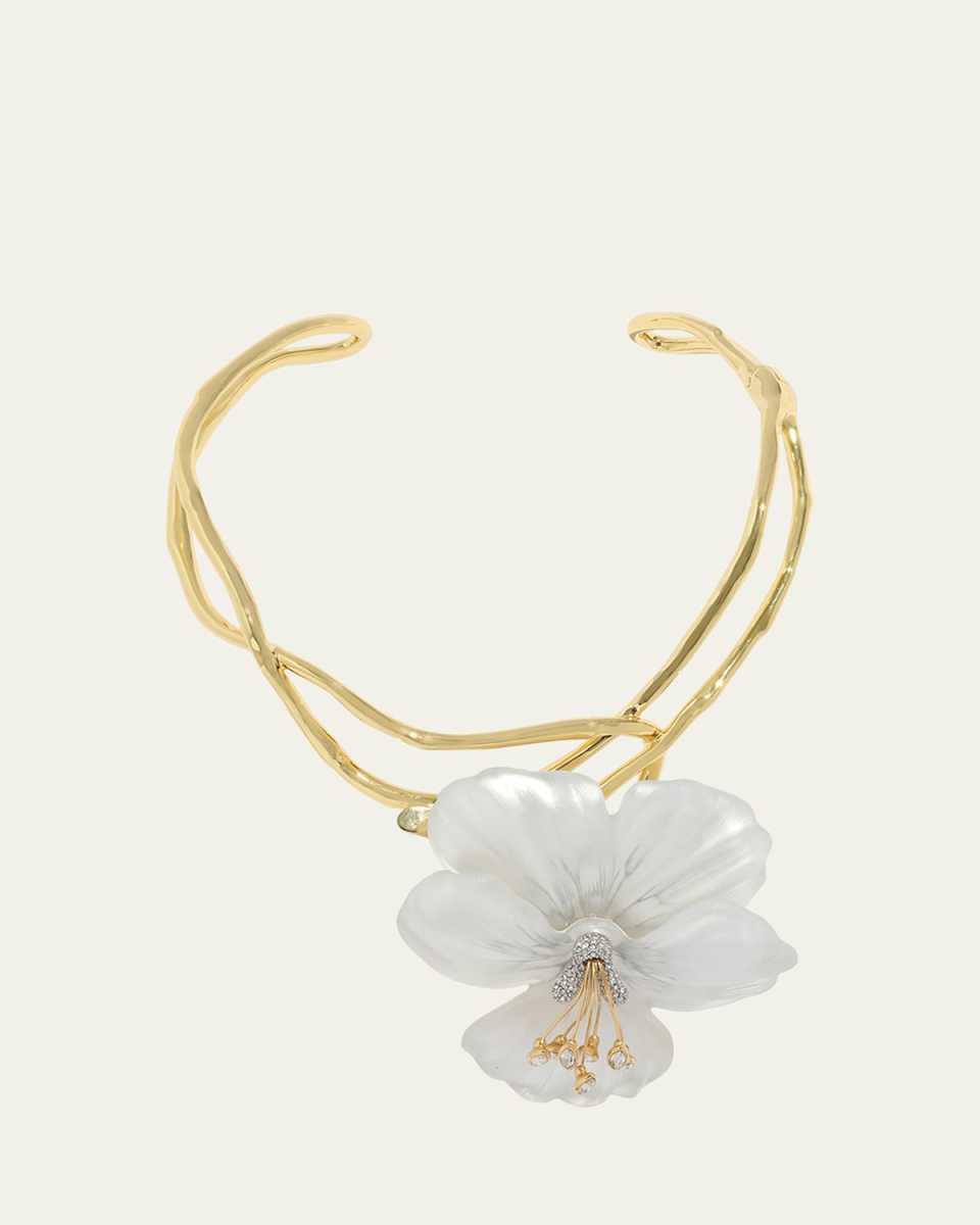 Pansy Lucite Vine Collar